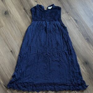 Taylor & Sage Navy Sleeveless Lace Dress